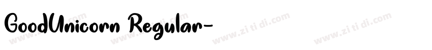 GoodUnicorn Regular字体转换